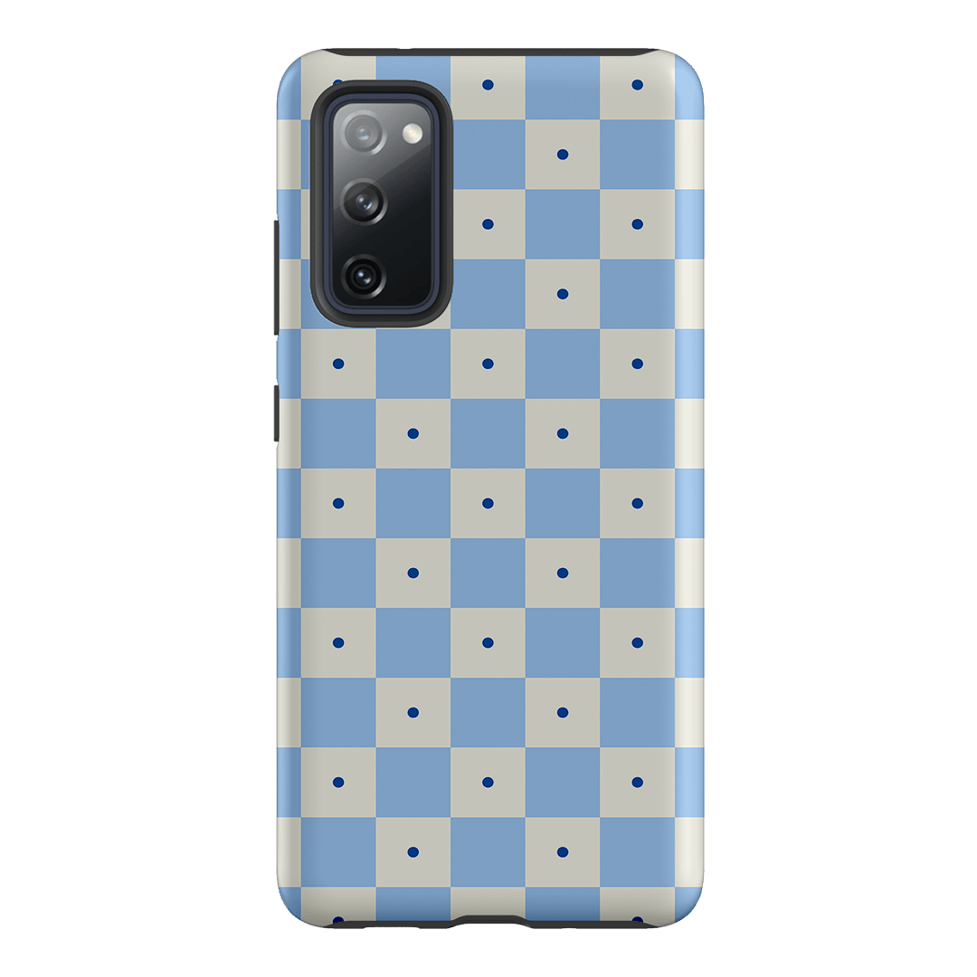 Checkers Blue Matte Case Matte Phone Cases Samsung Galaxy S20 FE / Armoured by The Dairy - The Dairy