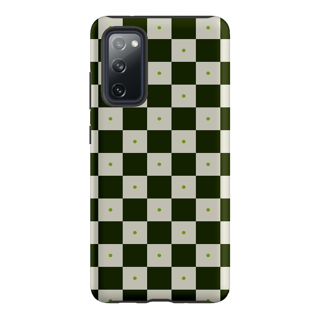 Checkers Green Matte Case Matte Phone Cases Samsung Galaxy S20 FE / Armoured by The Dairy - The Dairy