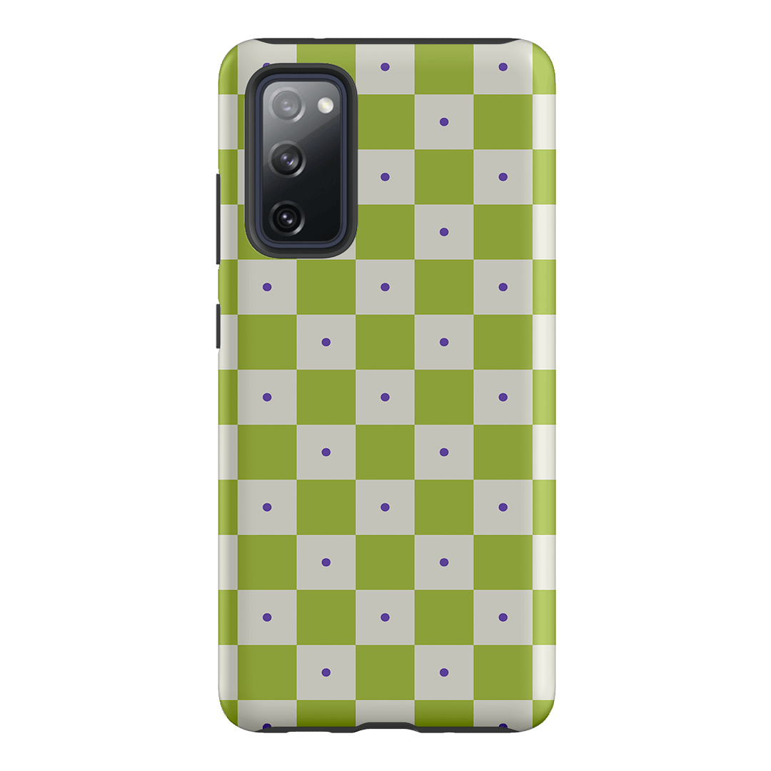 Checkers Lime with Lilac Matte Case Matte Phone Cases Samsung Galaxy S20 FE / Armoured by The Dairy - The Dairy