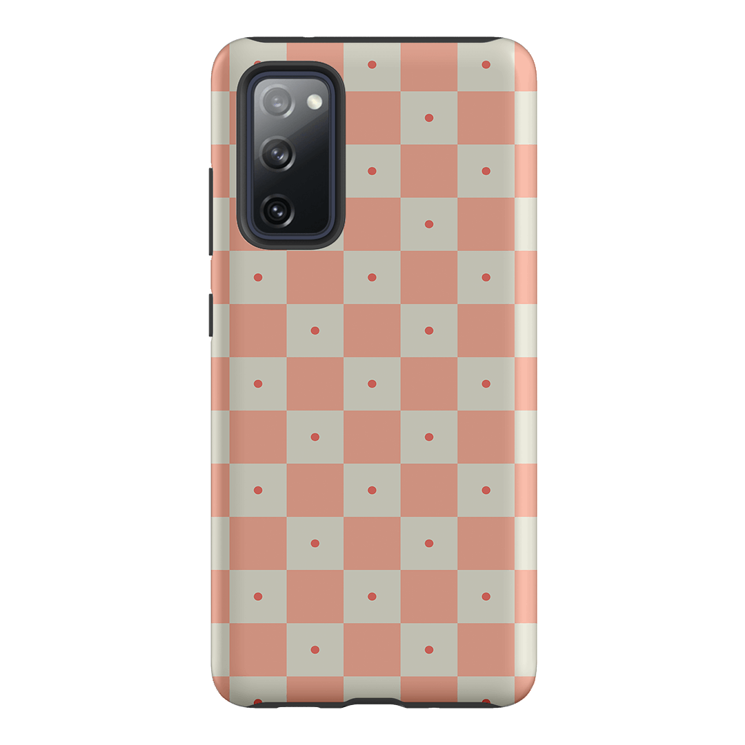 Checkers Blush Matte Case Matte Phone Cases Samsung Galaxy S20 FE / Armoured by The Dairy - The Dairy