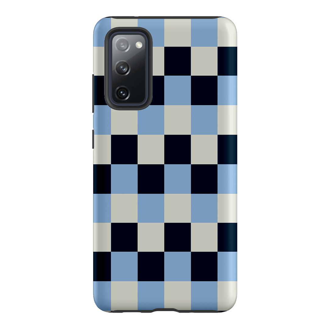 Checks in Blue Matte Case Matte Phone Cases Samsung Galaxy S20 FE / Armoured by The Dairy - The Dairy