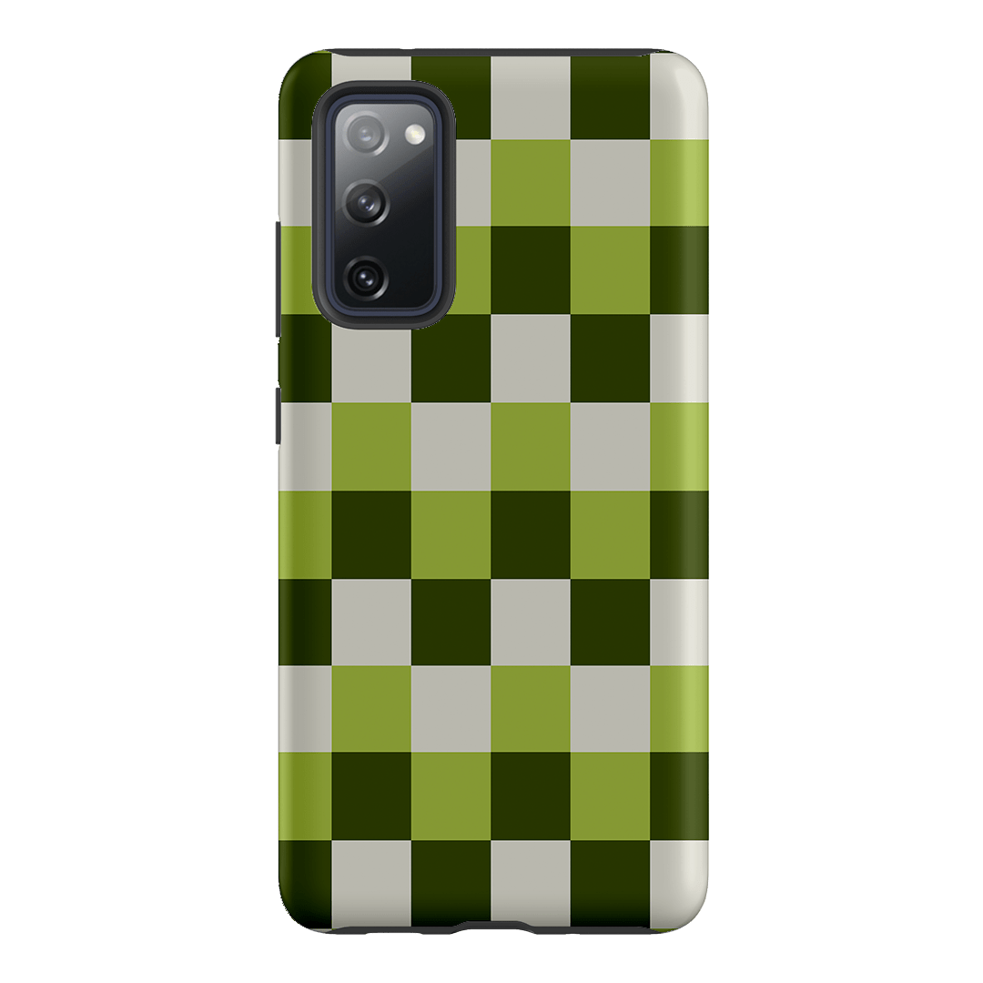 Checks in Green Matte Case Matte Phone Cases Samsung Galaxy S20 FE / Armoured by The Dairy - The Dairy