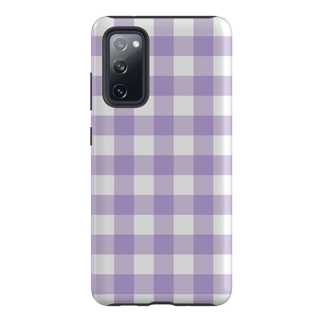 Gingham in Lilac Matte Case Matte Phone Cases Samsung Galaxy S20 FE / Armoured by The Dairy - The Dairy