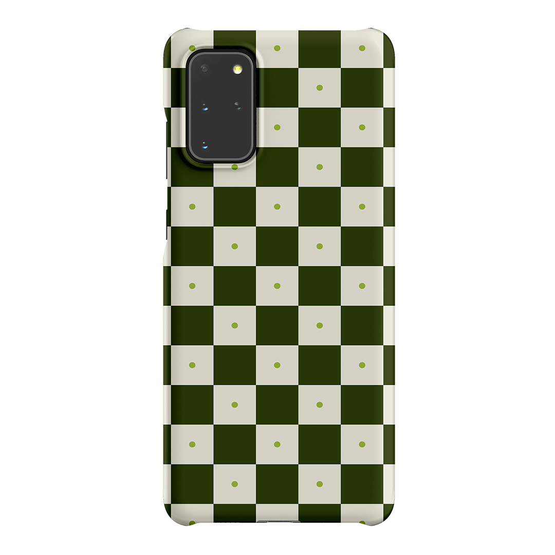 Checkers Green Matte Case Matte Phone Cases Samsung Galaxy S20 Plus / Snap by The Dairy - The Dairy