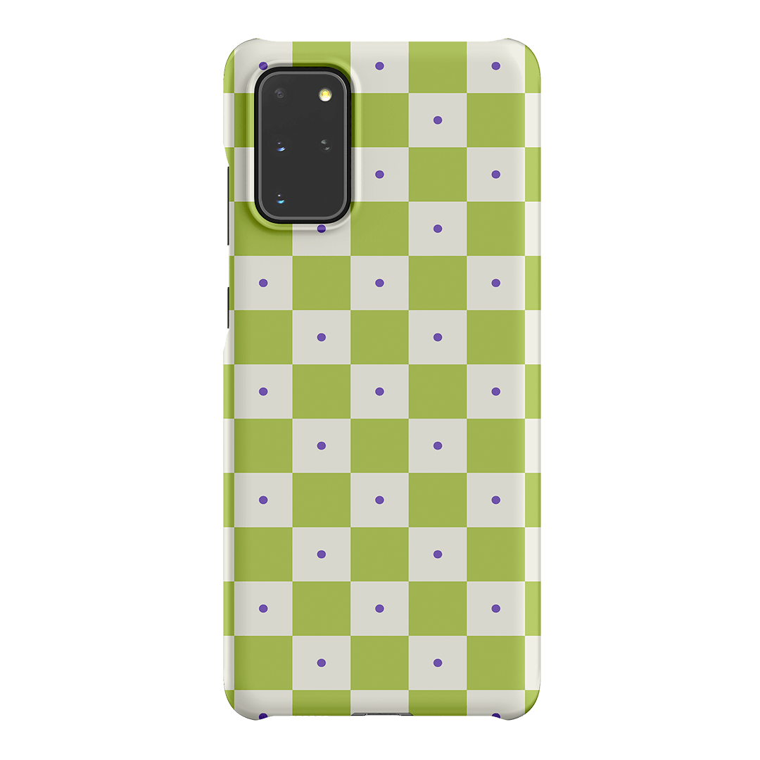Checkers Lime with Lilac Matte Case Matte Phone Cases Samsung Galaxy S20 Plus / Snap by The Dairy - The Dairy