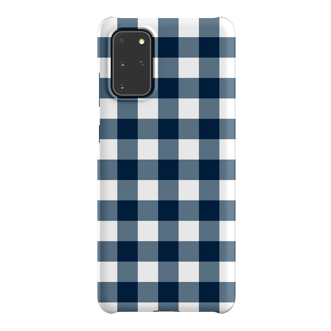 Gingham in Indigo Matte Case Matte Phone Cases Samsung Galaxy S20 Plus / Snap by The Dairy - The Dairy