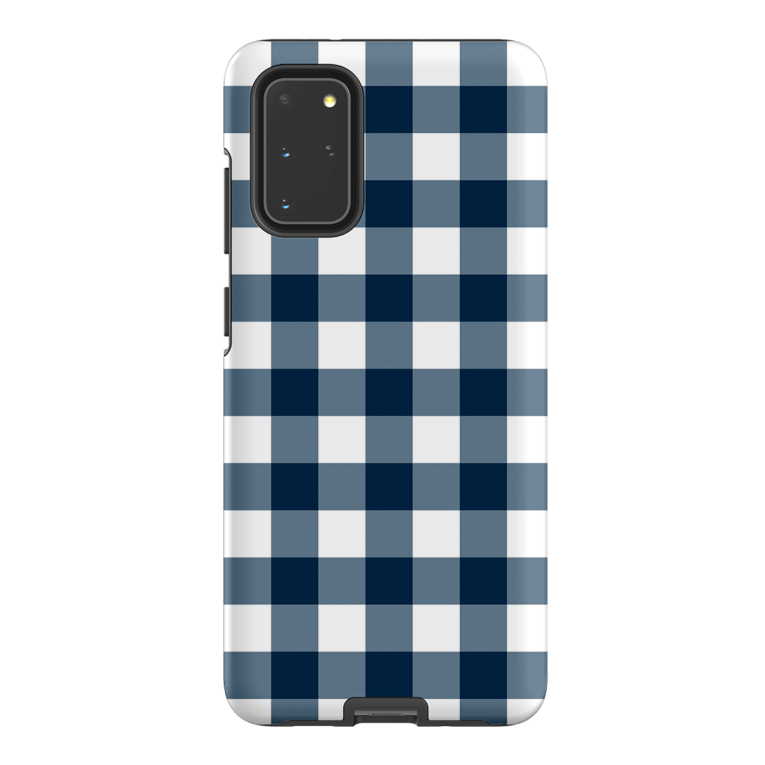 Gingham in Indigo Matte Case Matte Phone Cases Samsung Galaxy S20 Plus / Armoured by The Dairy - The Dairy