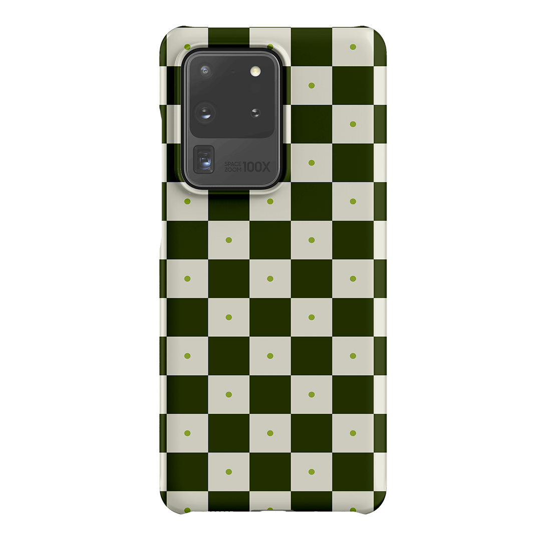 Checkers Green Matte Case Matte Phone Cases Samsung Galaxy S20 Ultra / Snap by The Dairy - The Dairy