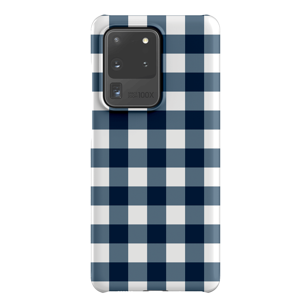 Gingham in Indigo Matte Case Matte Phone Cases Samsung Galaxy S20 Ultra / Snap by The Dairy - The Dairy