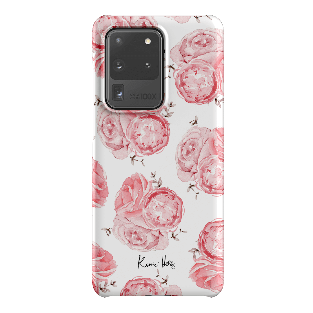 Peony Rose Printed Phone Cases Samsung Galaxy S20 Ultra / Snap by Kerrie Hess - The Dairy