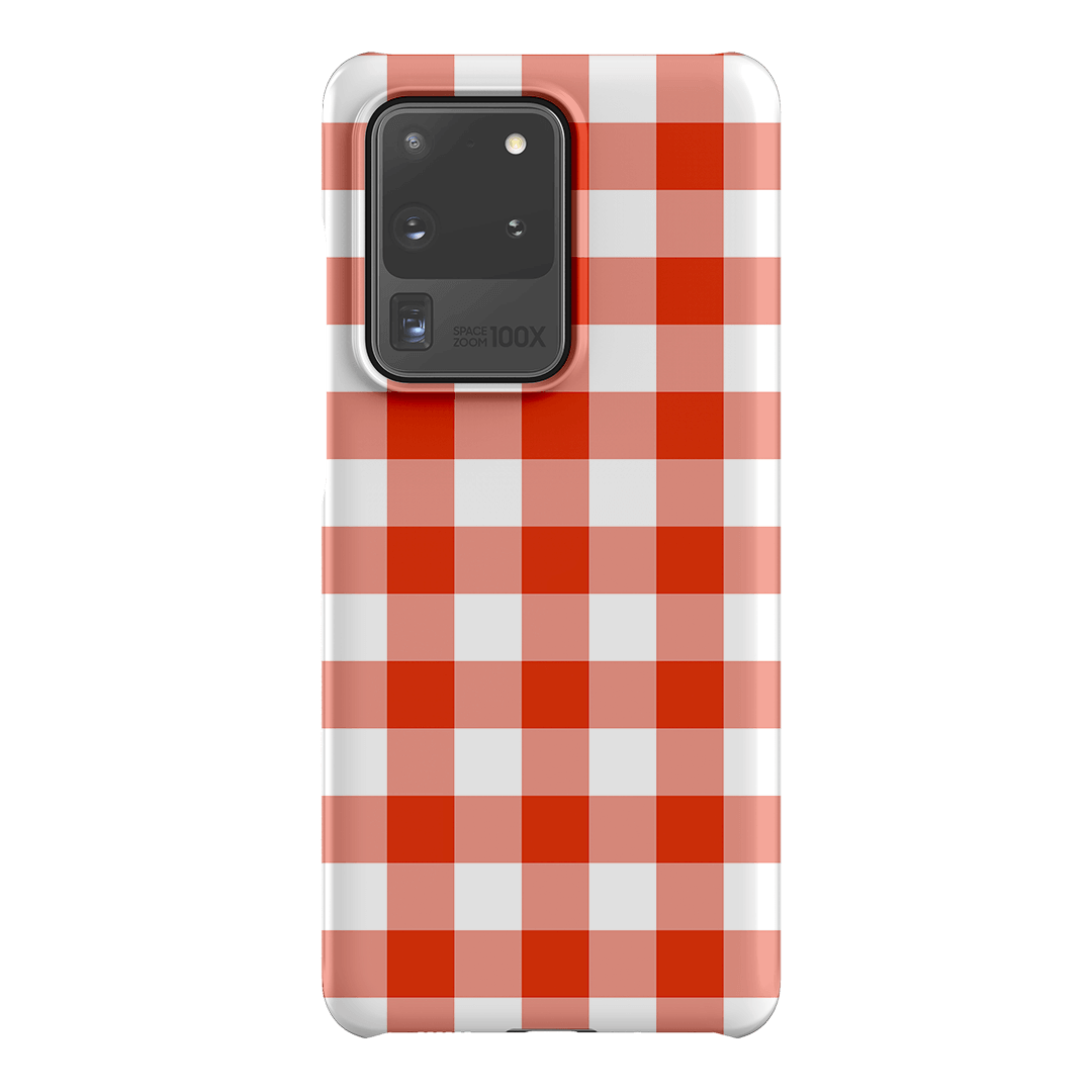 Gingham in Scarlet Matte Case Matte Phone Cases Samsung Galaxy S20 Ultra / Snap by The Dairy - The Dairy