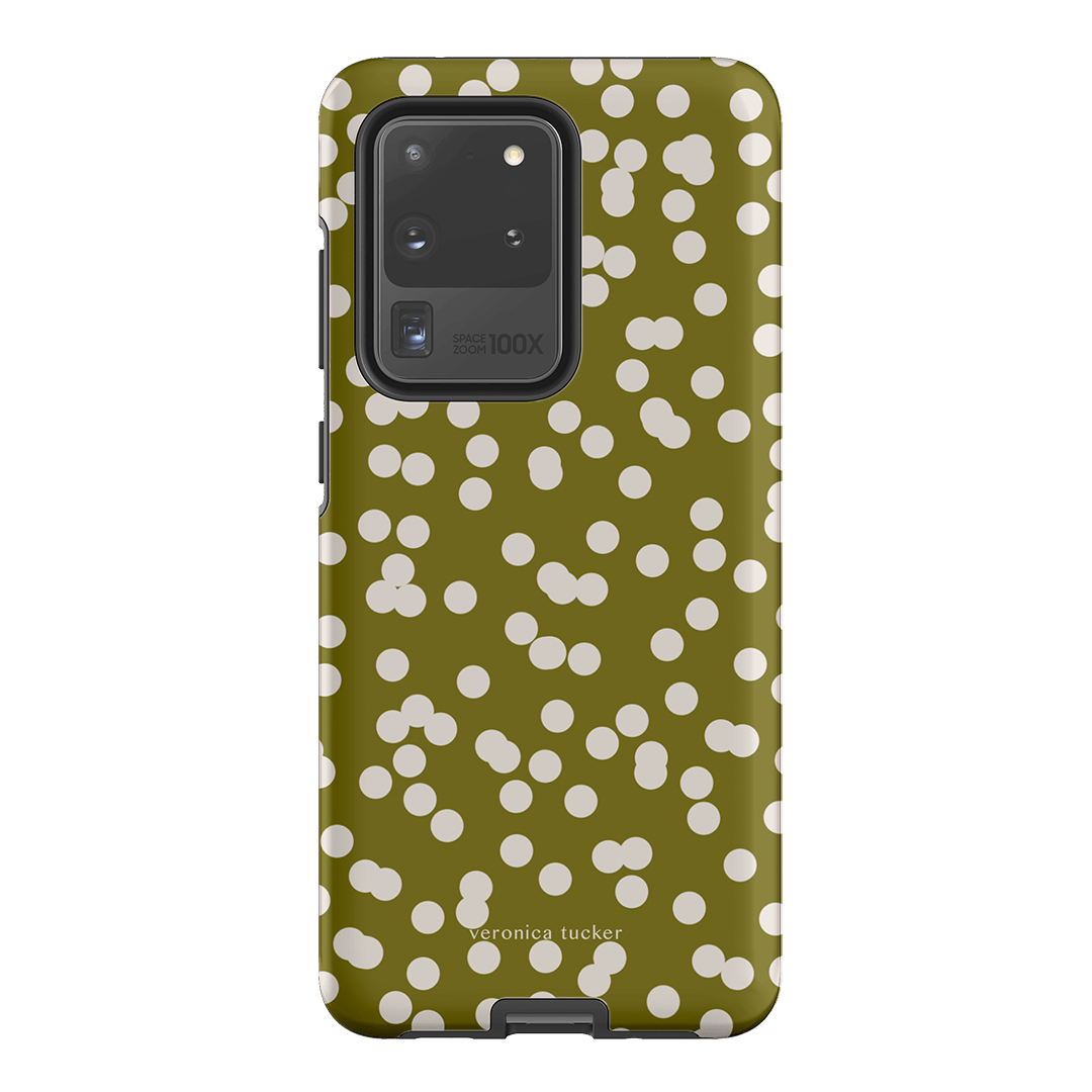 Mini Confetti Chartreuse Printed Phone Cases Samsung Galaxy S20 Ultra / Armoured by Veronica Tucker - The Dairy