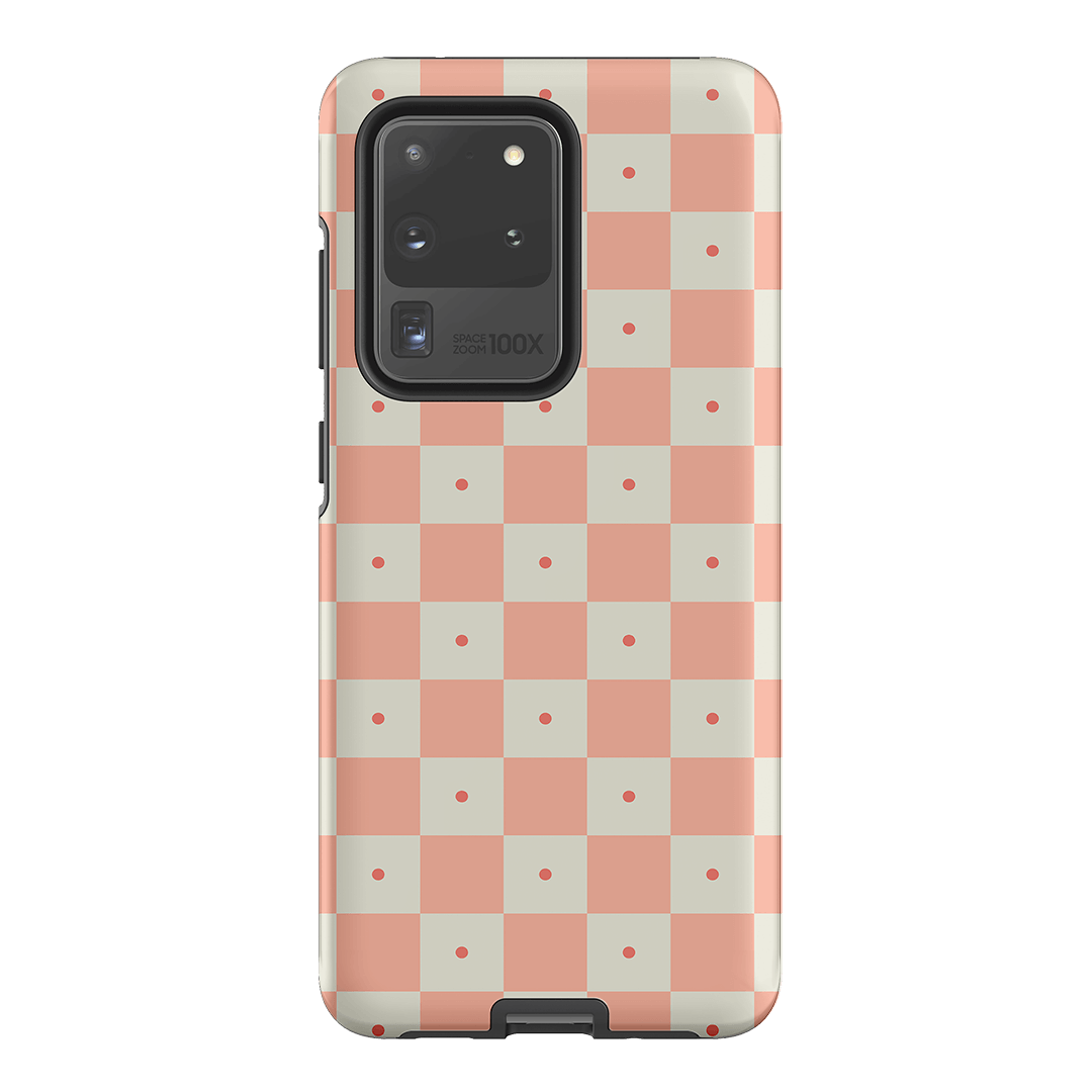 Checkers Blush Matte Case Matte Phone Cases Samsung Galaxy S20 Ultra / Armoured by The Dairy - The Dairy