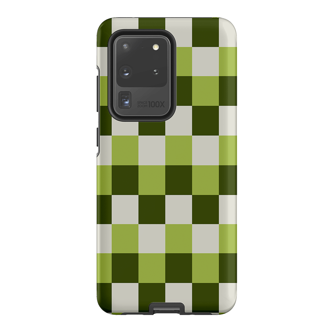 Checks in Green Matte Case Matte Phone Cases Samsung Galaxy S20 Ultra / Armoured by The Dairy - The Dairy