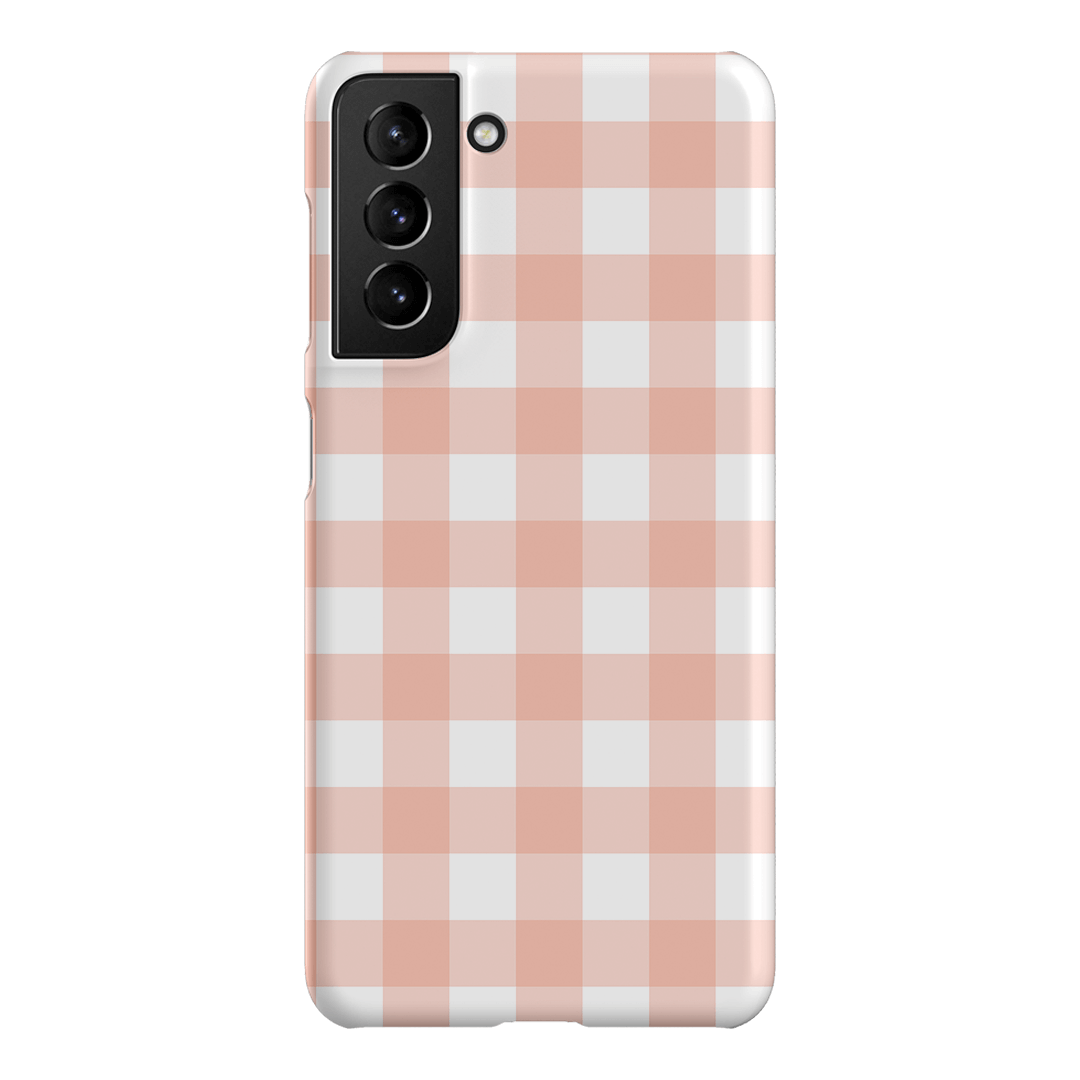 Gingham in Blush Matte Case Matte Phone Cases Samsung Galaxy S21 / Snap by The Dairy - The Dairy