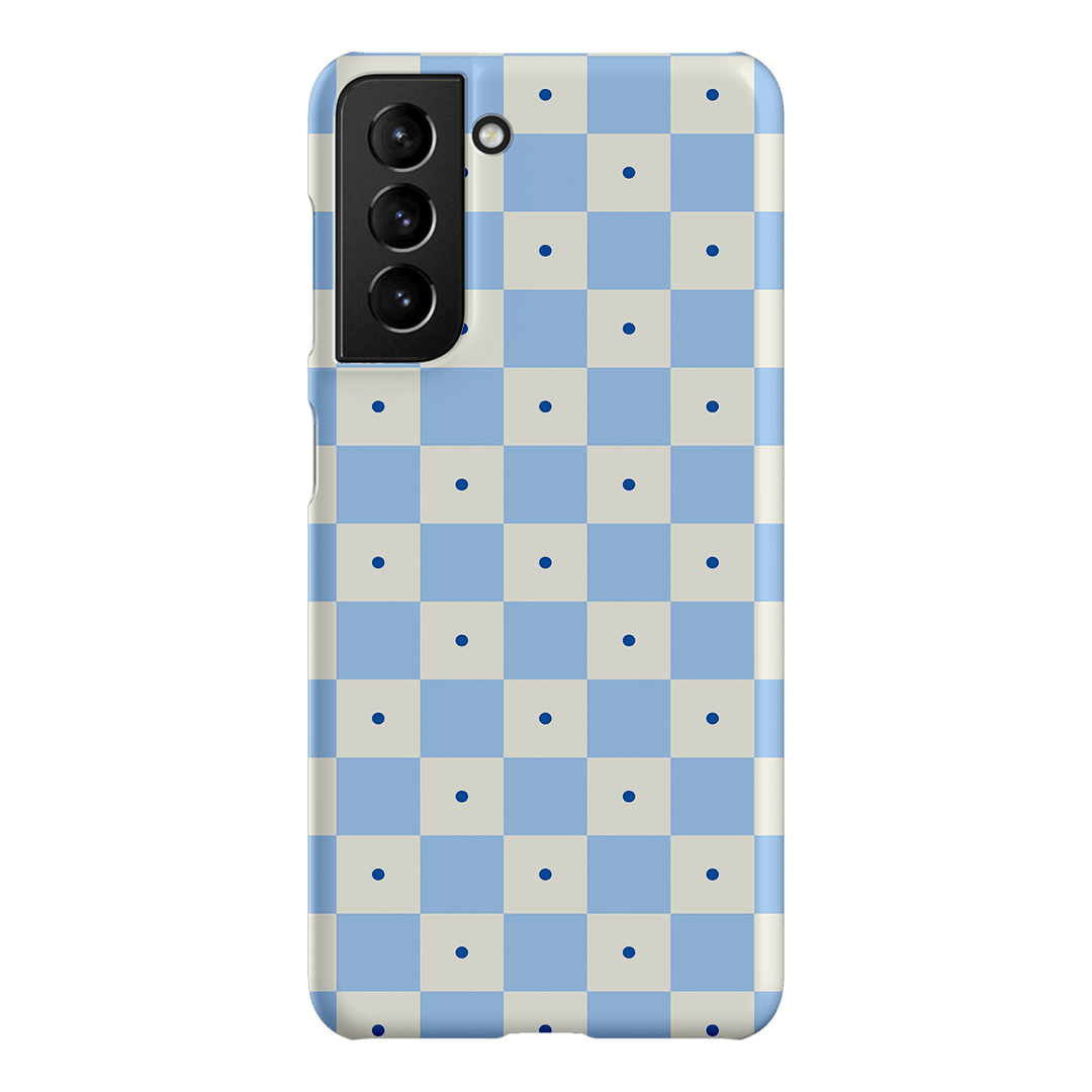 Checkers Blue Matte Case Matte Phone Cases Samsung Galaxy S21 / Snap by The Dairy - The Dairy