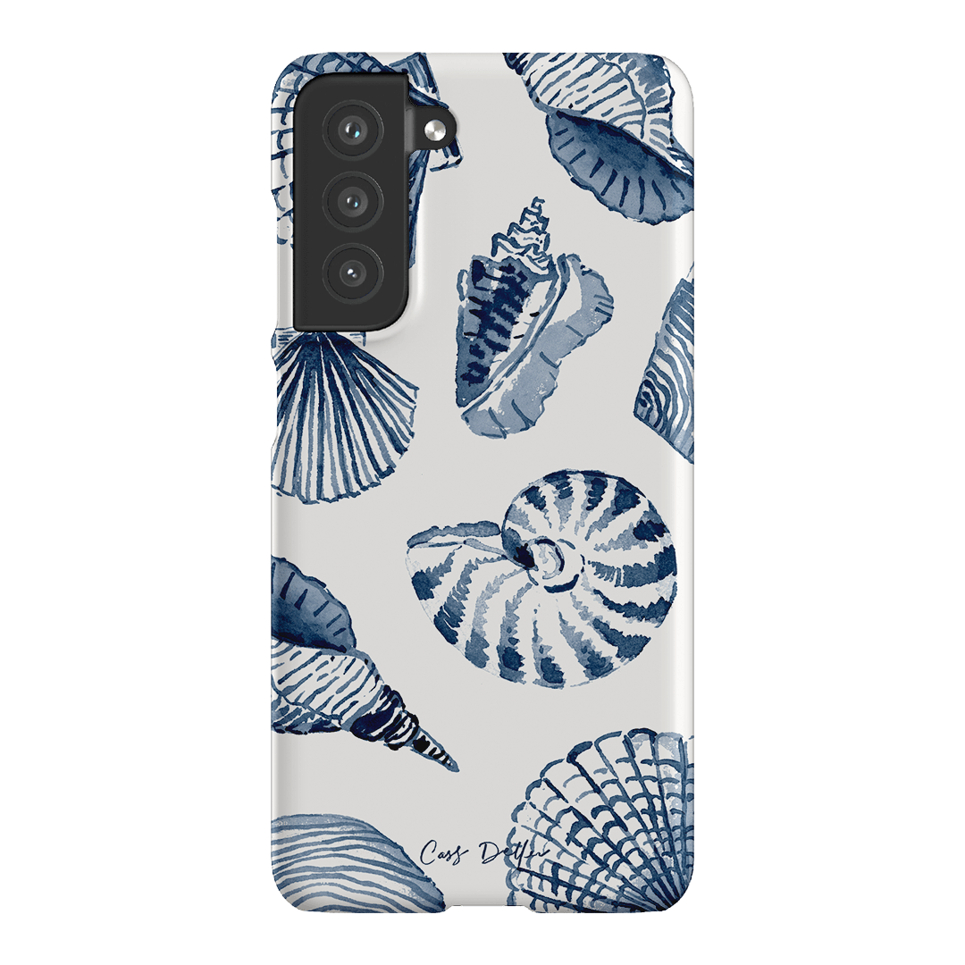 Blue Shells Printed Phone Cases Samsung Galaxy S21 FE / Snap by Cass Deller - The Dairy