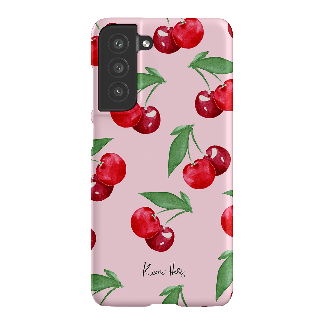 Cherry Rose Printed Phone Cases Samsung Galaxy S21 FE / Snap by Kerrie Hess - The Dairy