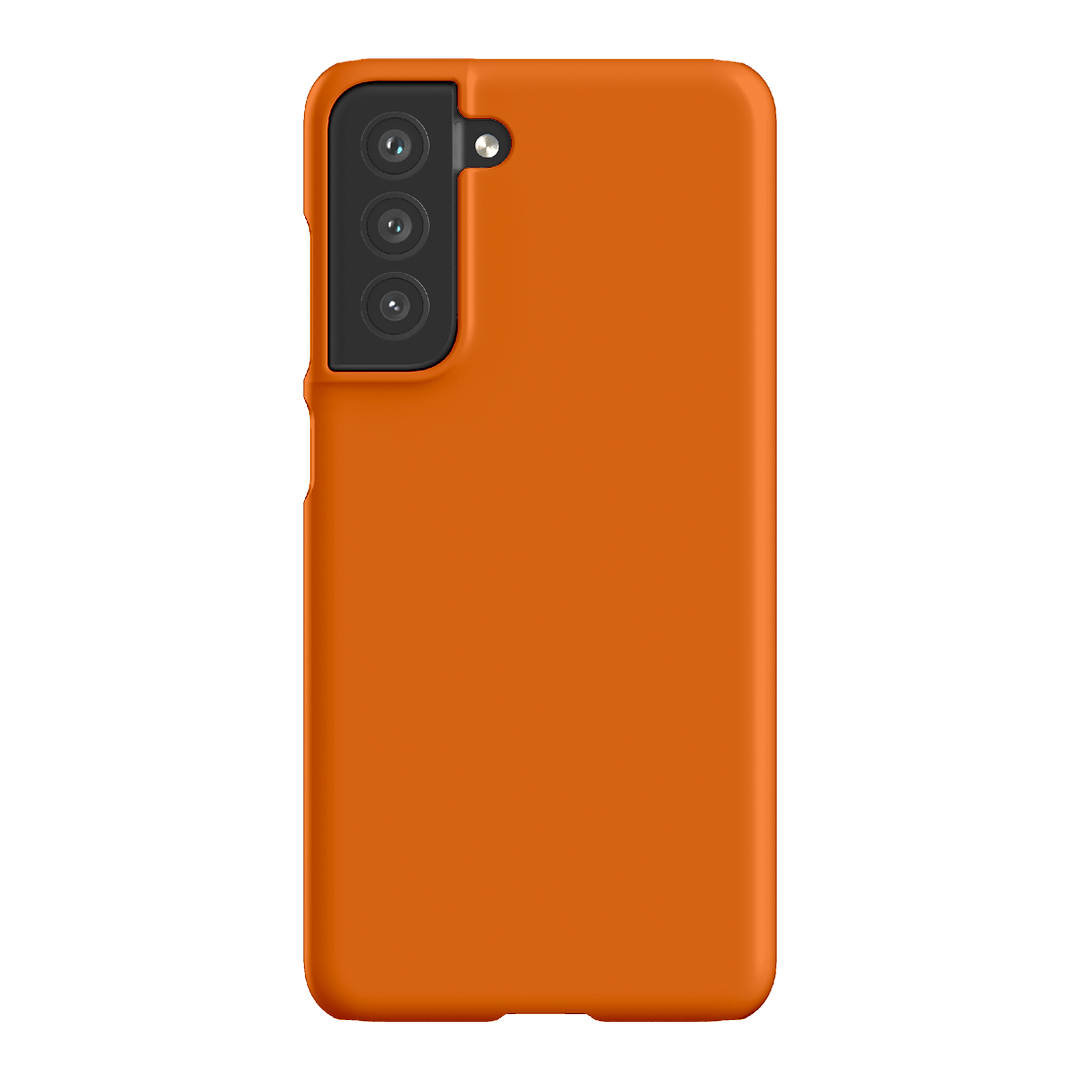 Bright Orange Matte Case Matte Phone Cases Samsung Galaxy S21 FE / Snap by The Dairy - The Dairy