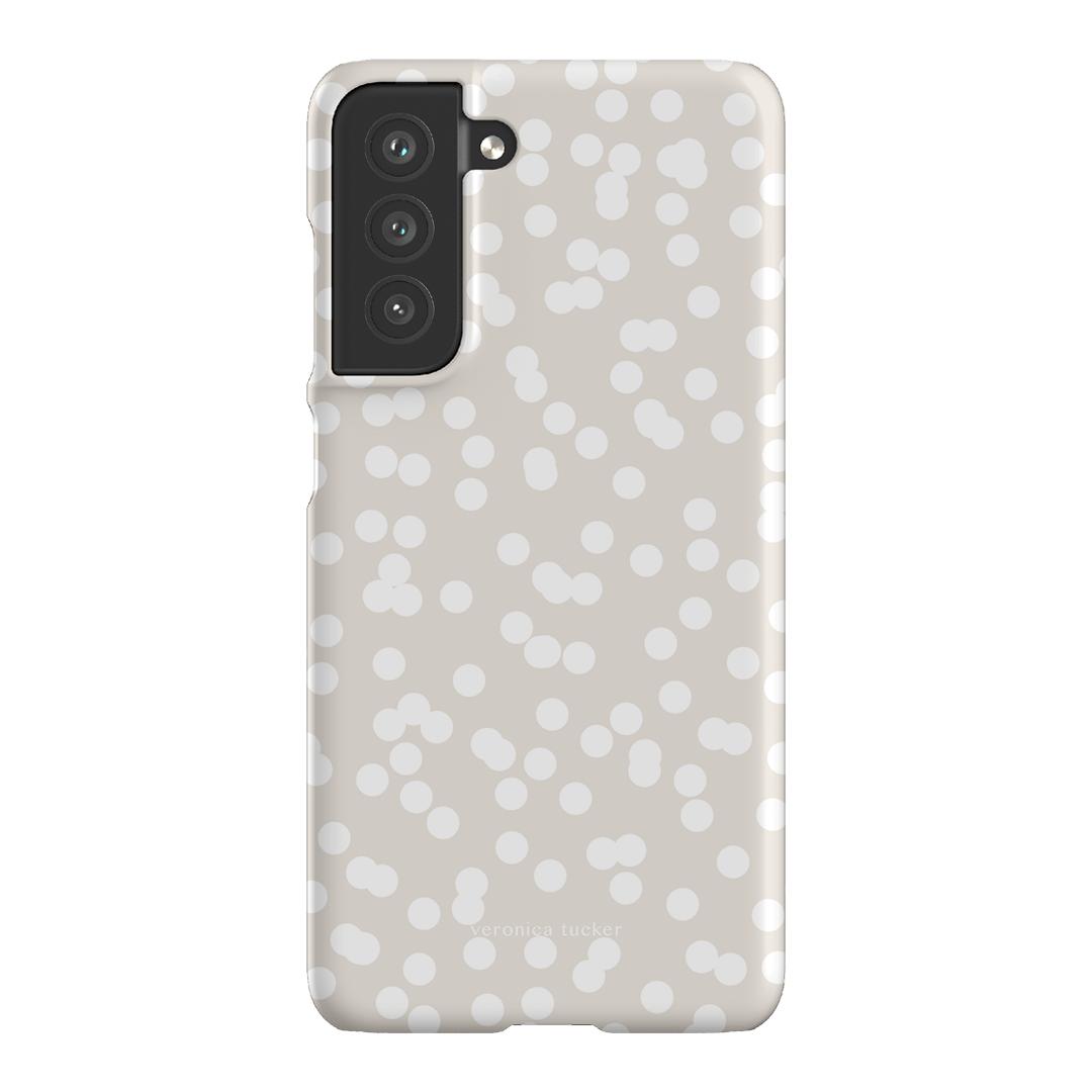 Mini Confetti White Printed Phone Cases Samsung Galaxy S21 FE / Snap by Veronica Tucker - The Dairy