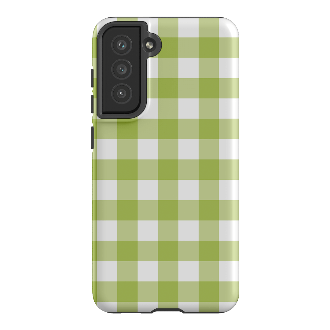 Gingham in Citrus Matte Case Matte Phone Cases Samsung Galaxy S21 FE / Armoured by The Dairy - The Dairy