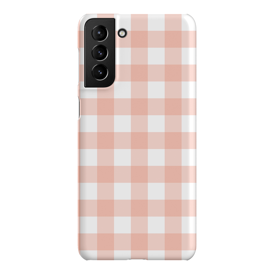 Gingham in Blush Matte Case Matte Phone Cases Samsung Galaxy S21 Plus / Snap by The Dairy - The Dairy
