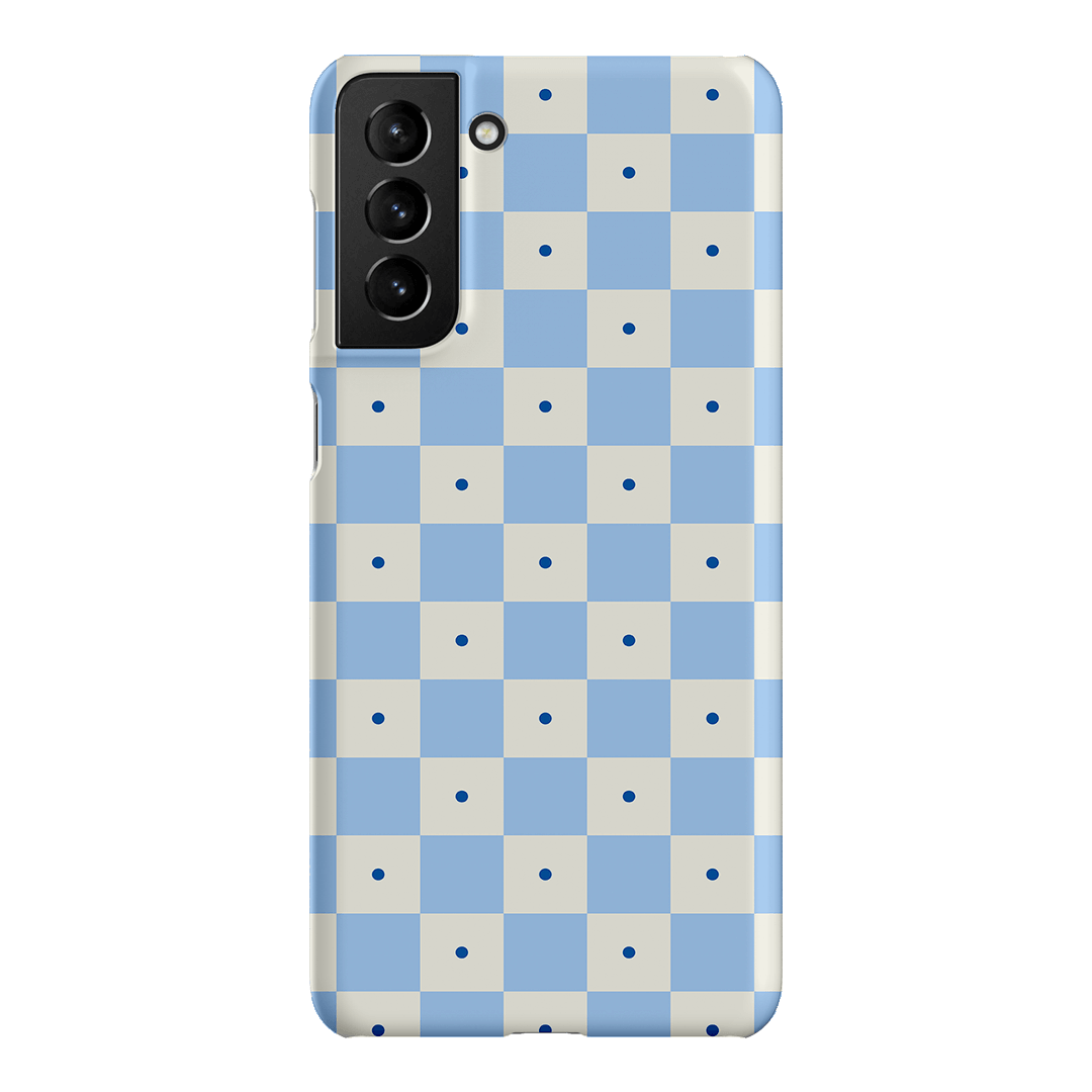 Checkers Blue Matte Case Matte Phone Cases Samsung Galaxy S21 Plus / Snap by The Dairy - The Dairy