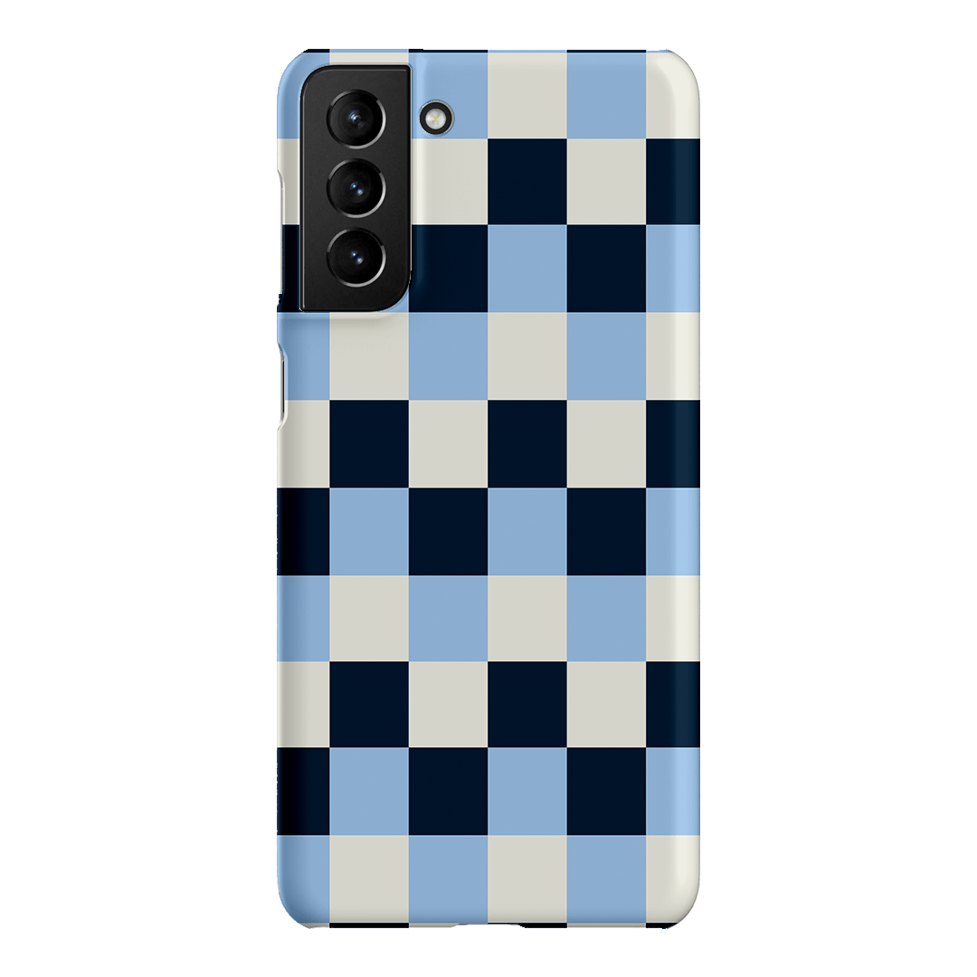 Checks in Blue Matte Case Matte Phone Cases Samsung Galaxy S21 Plus / Snap by The Dairy - The Dairy