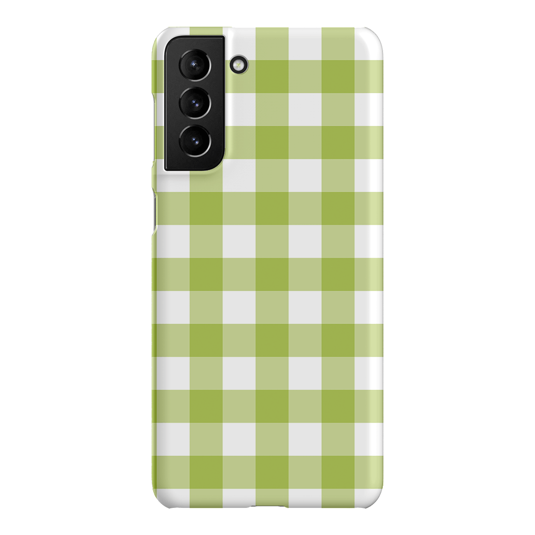 Gingham in Citrus Matte Case Matte Phone Cases Samsung Galaxy S21 Plus / Snap by The Dairy - The Dairy