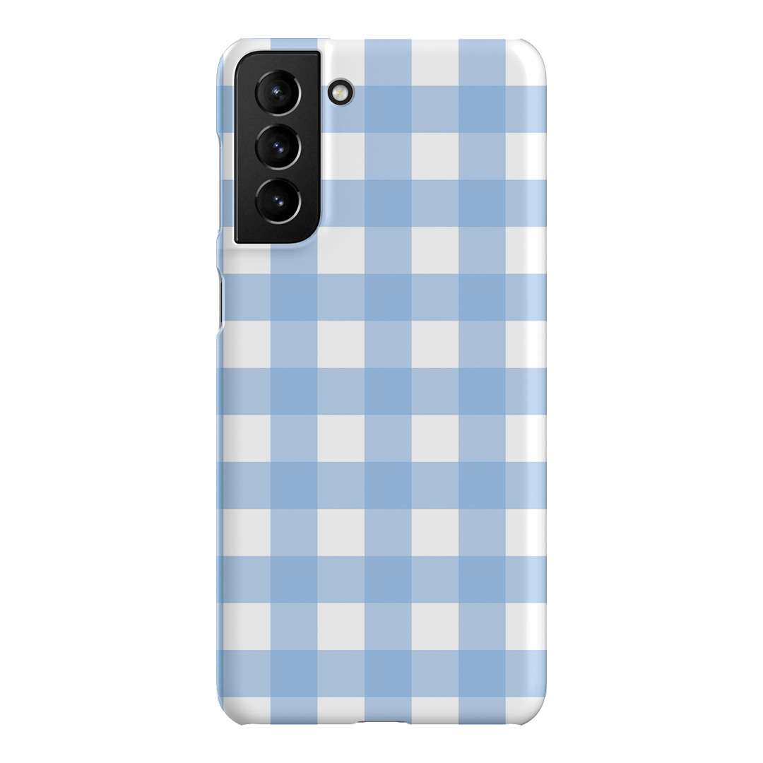 Gingham in Sky Matte Case Matte Phone Cases Samsung Galaxy S21 Plus / Snap by The Dairy - The Dairy