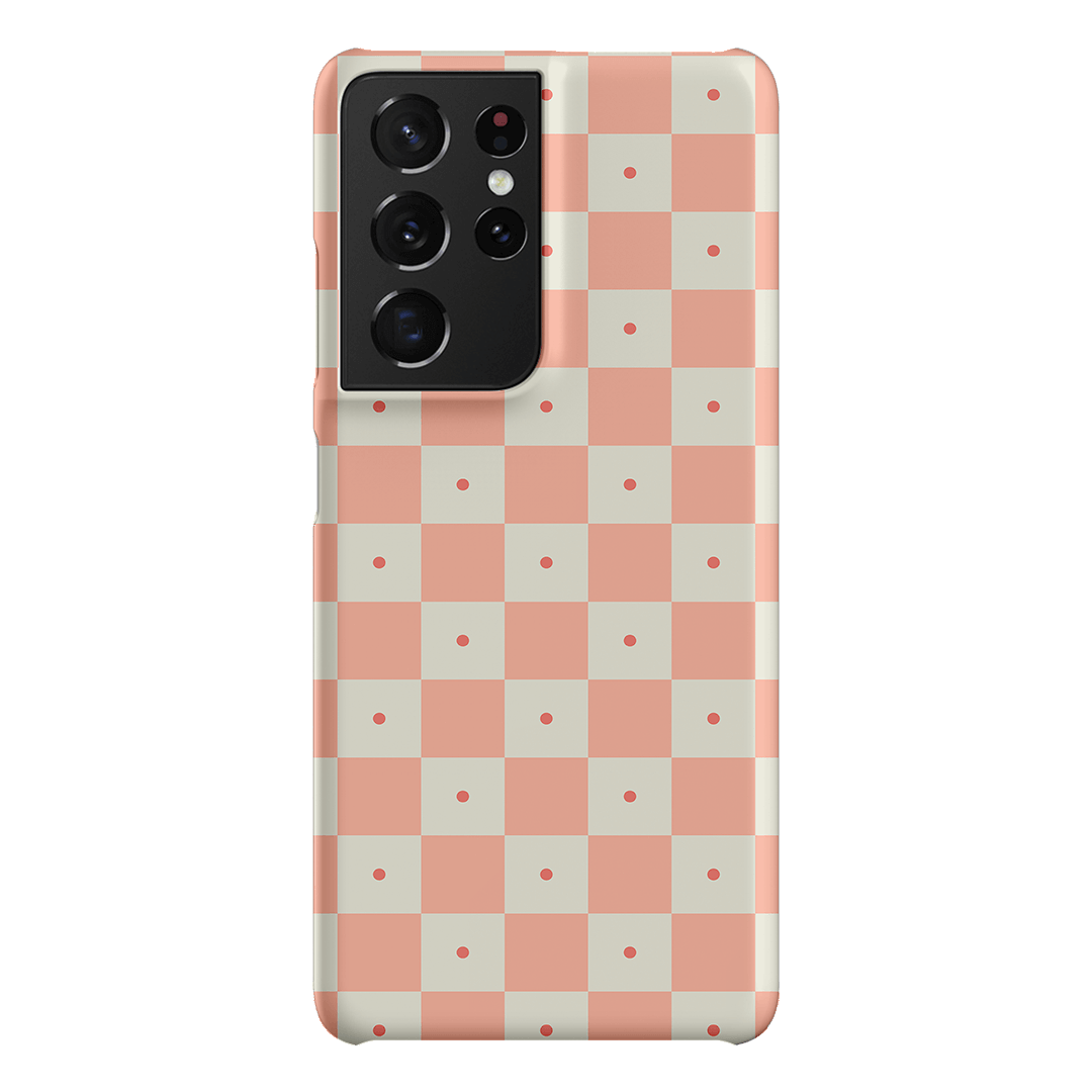 Checkers Blush Matte Case Matte Phone Cases Samsung Galaxy S21 Ultra / Snap by The Dairy - The Dairy