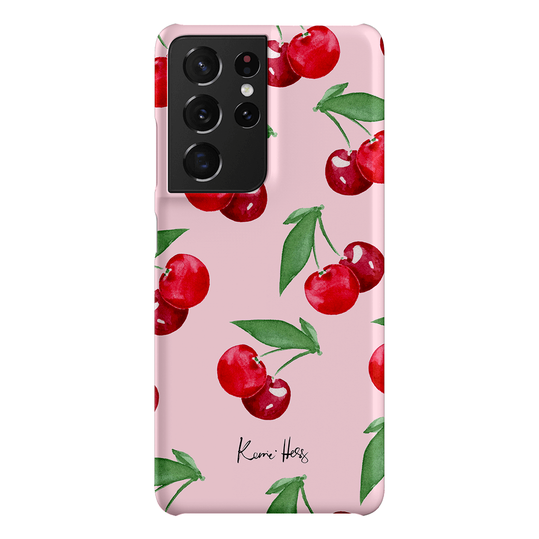 Cherry Rose Printed Phone Cases Samsung Galaxy S21 Ultra / Snap by Kerrie Hess - The Dairy