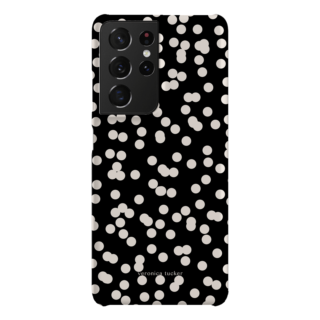 Mini Confetti Noir Printed Phone Cases Samsung Galaxy S21 Ultra / Snap by Veronica Tucker - The Dairy