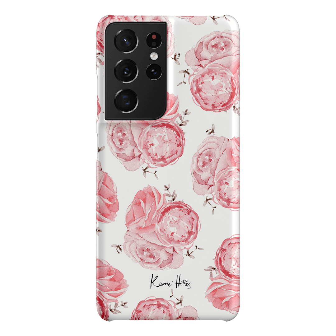 Peony Rose Printed Phone Cases Samsung Galaxy S21 Ultra / Snap by Kerrie Hess - The Dairy