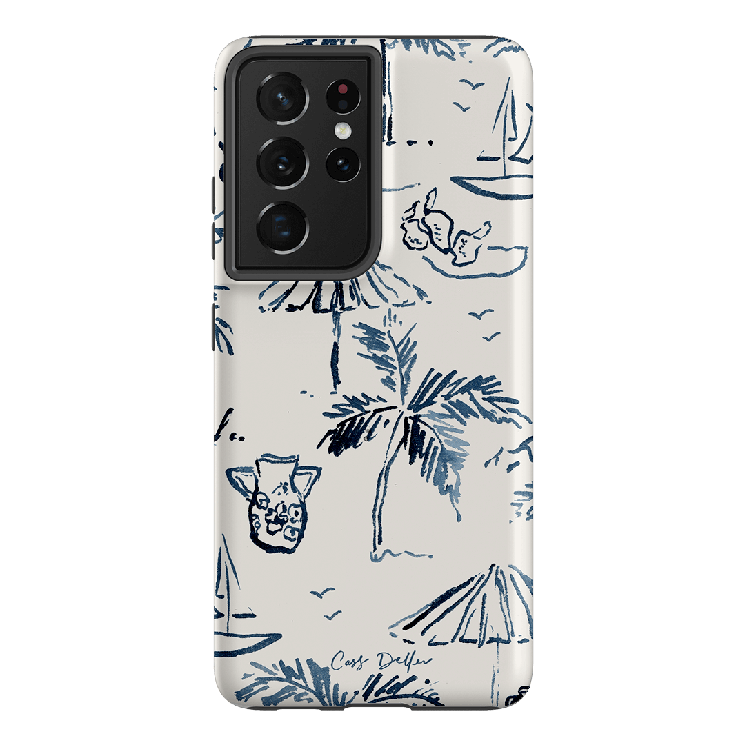 Balmy Blue Printed Phone Cases Samsung Galaxy S21 Ultra / Armoured by Cass Deller - The Dairy
