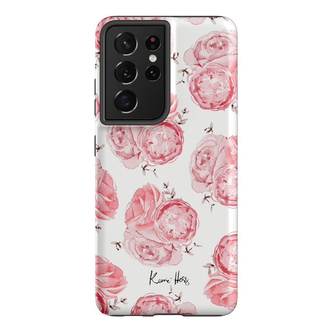 Peony Rose Printed Phone Cases Samsung Galaxy S21 Ultra / Armoured by Kerrie Hess - The Dairy
