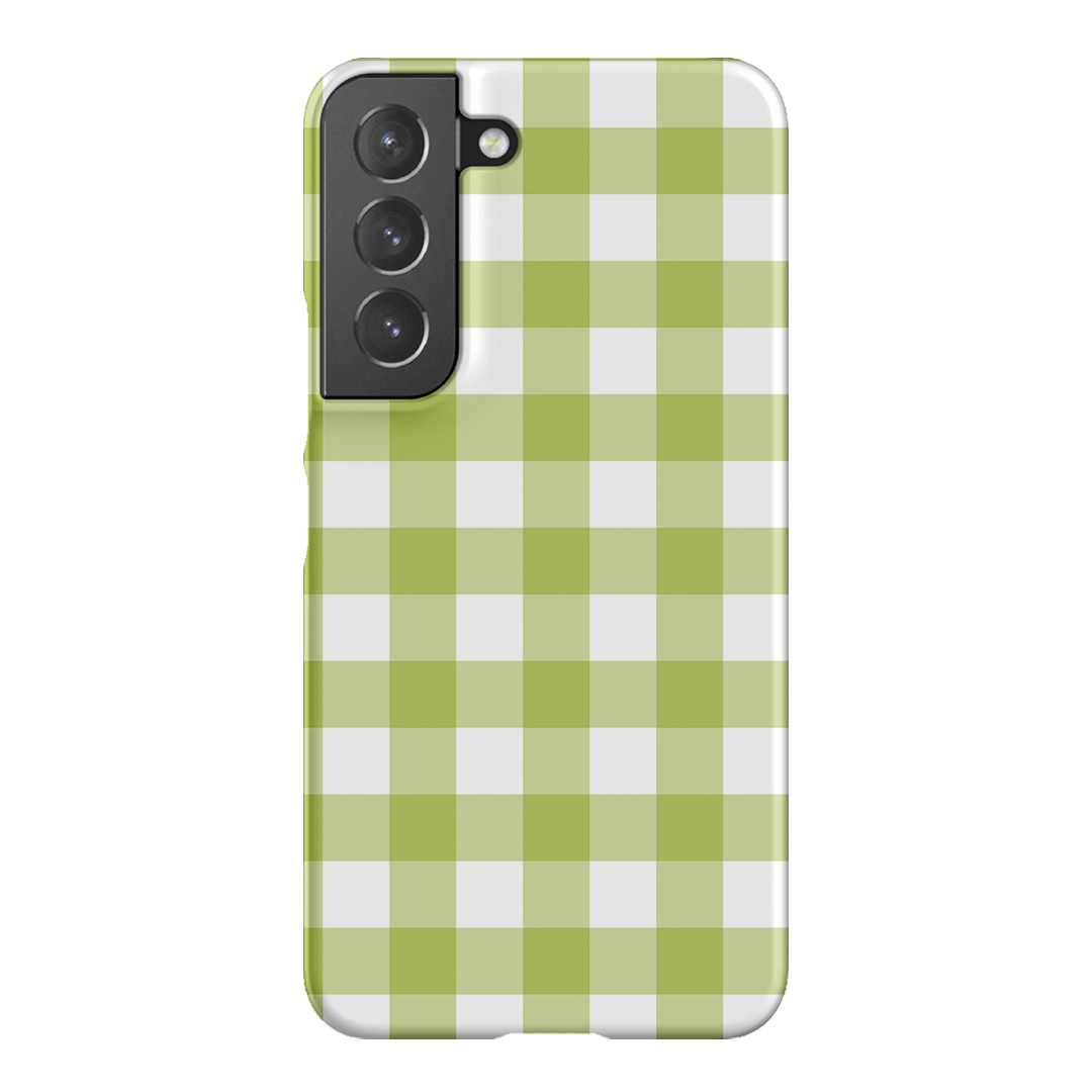 Gingham in Citrus Matte Case Matte Phone Cases Samsung Galaxy S22 / Snap by The Dairy - The Dairy