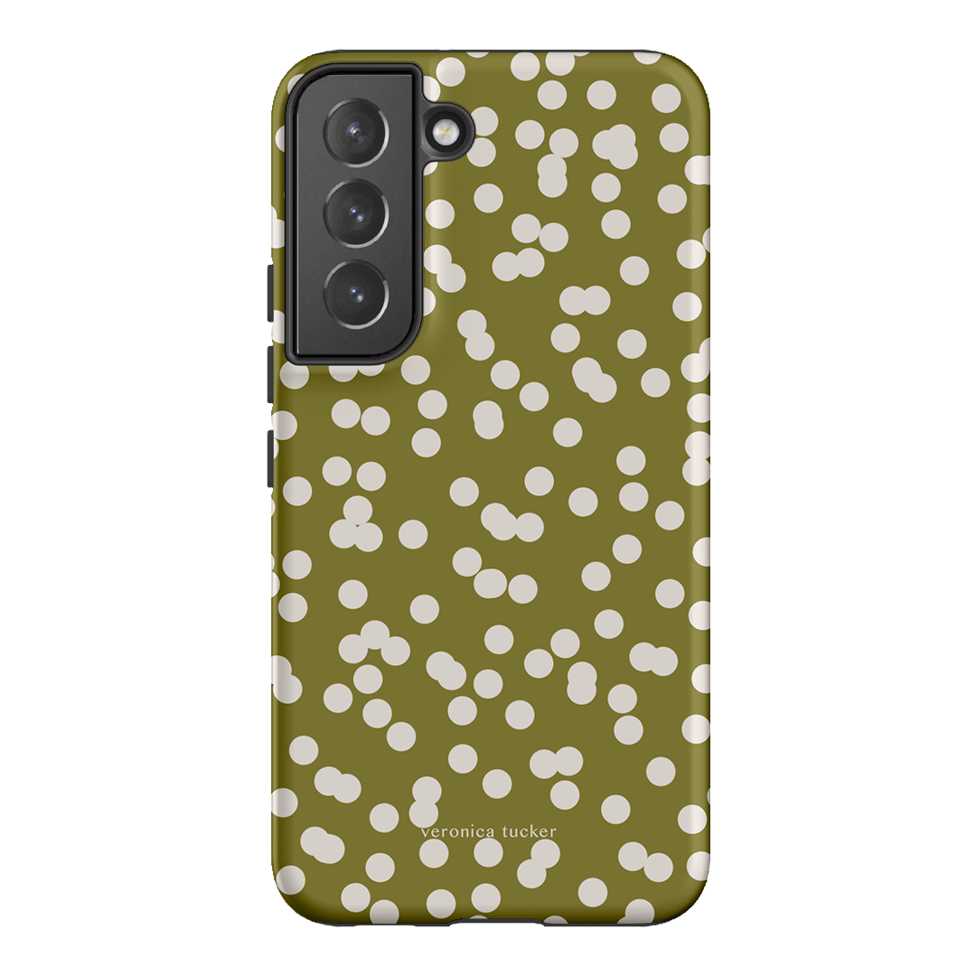 Mini Confetti Chartreuse Printed Phone Cases Samsung Galaxy S22 / Armoured by Veronica Tucker - The Dairy