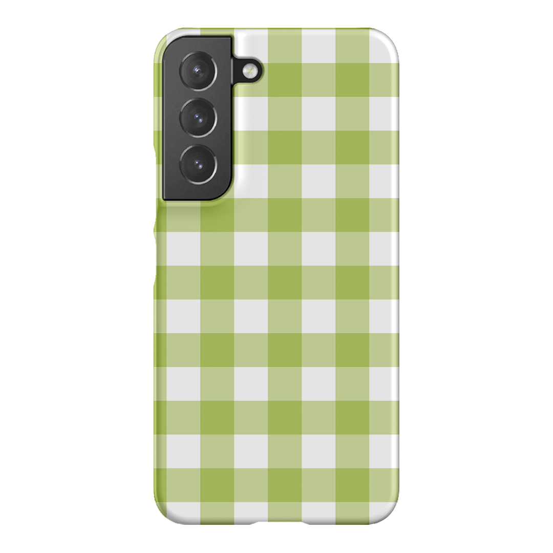 Gingham in Citrus Matte Case Matte Phone Cases Samsung Galaxy S22 Plus / Snap by The Dairy - The Dairy