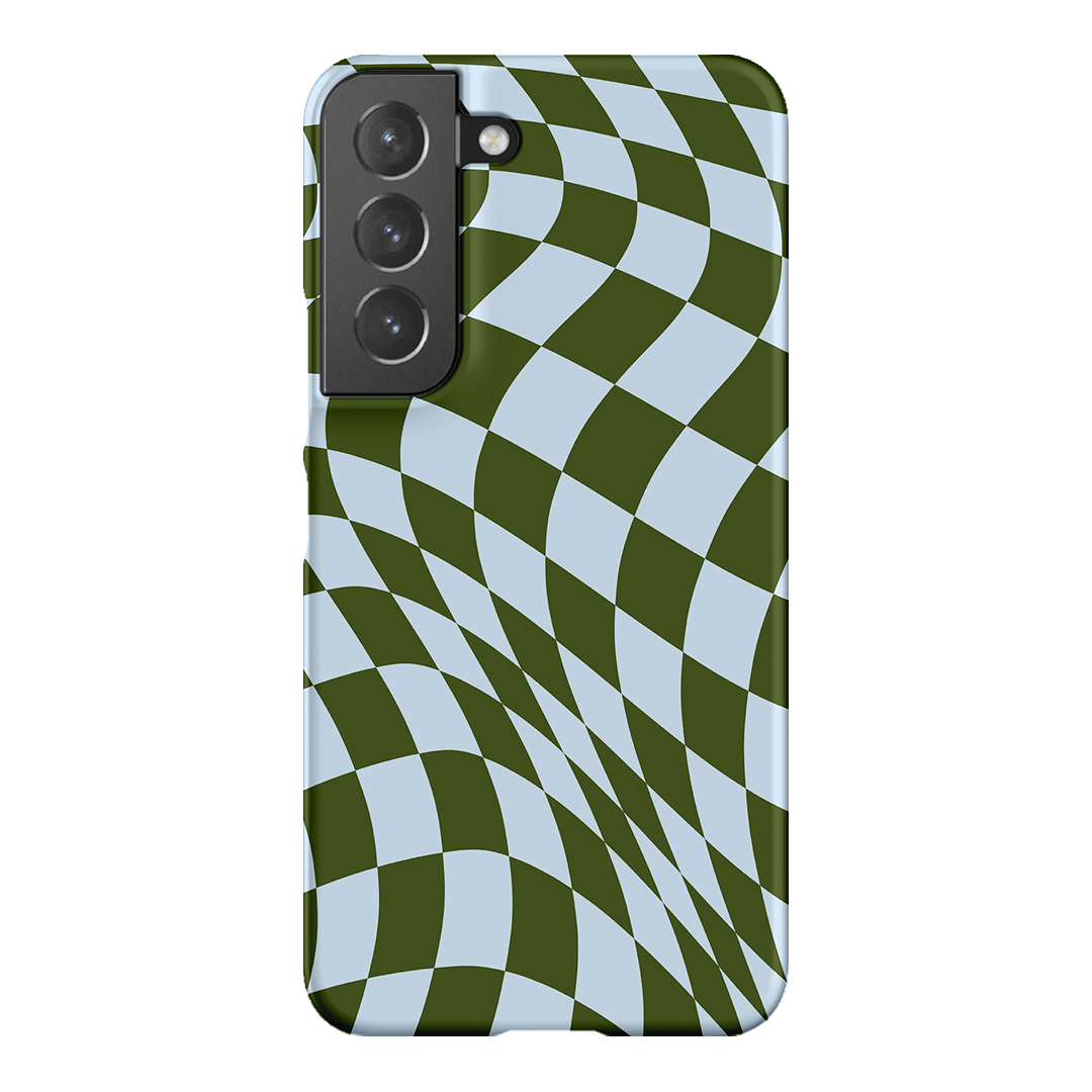Wavy Check Forest on Sky Matte Case Matte Phone Cases Samsung Galaxy S22 Plus / Snap by The Dairy - The Dairy