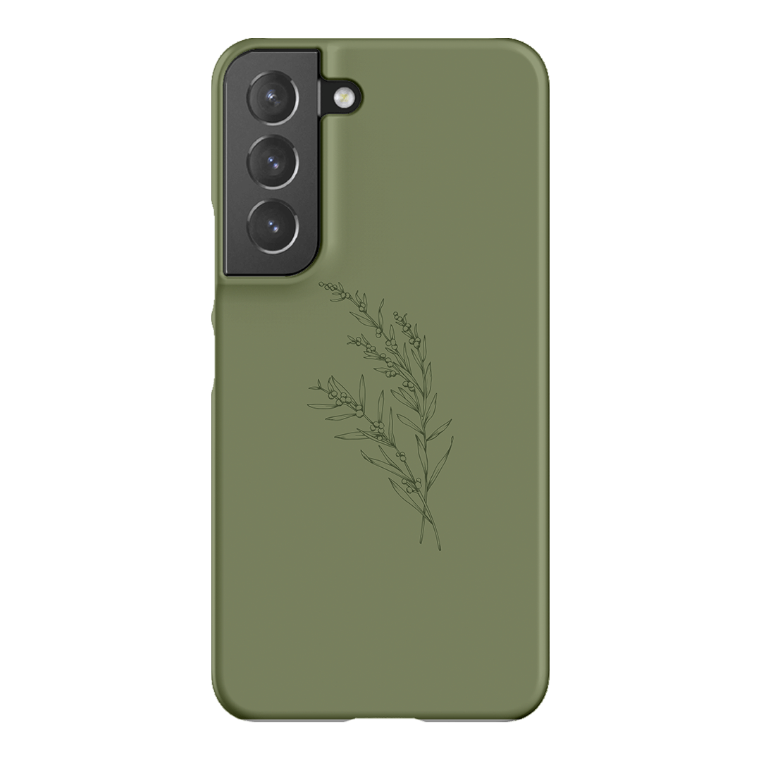 Khaki Wattle Printed Phone Cases Samsung Galaxy S22 Plus / Snap by Typoflora - The Dairy