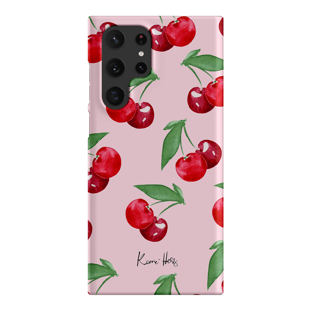 Cherry Rose Printed Phone Cases Samsung Galaxy S22 Ultra / Snap by Kerrie Hess - The Dairy