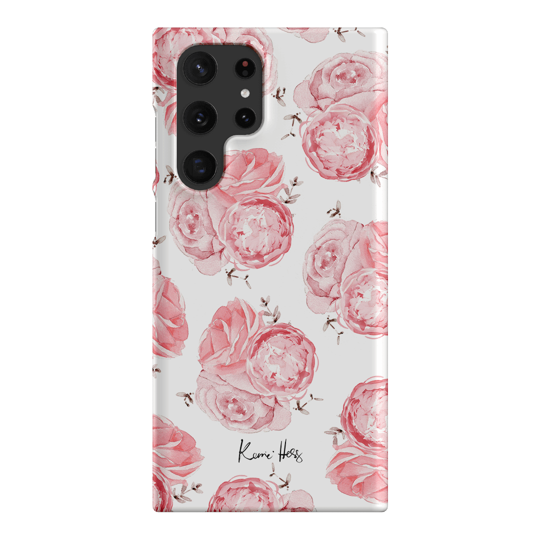 Peony Rose Printed Phone Cases Samsung Galaxy S22 Ultra / Snap by Kerrie Hess - The Dairy