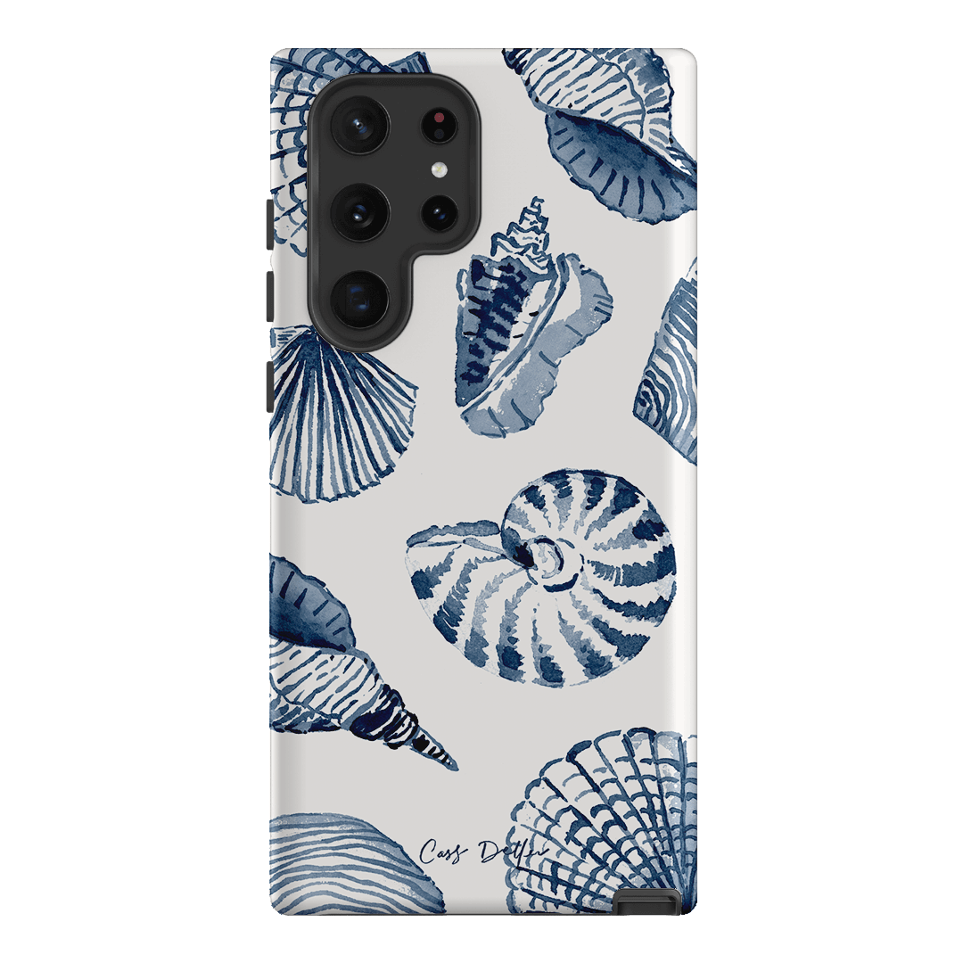 Blue Shells Printed Phone Cases Samsung Galaxy S22 Ultra / Armoured by Cass Deller - The Dairy