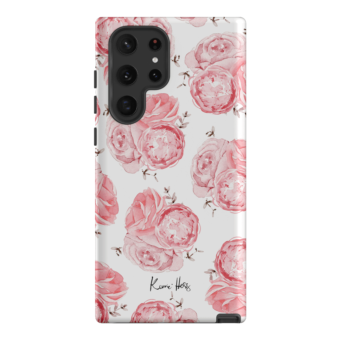 Peony Rose Printed Phone Cases Samsung Galaxy S22 Ultra / Armoured by Kerrie Hess - The Dairy