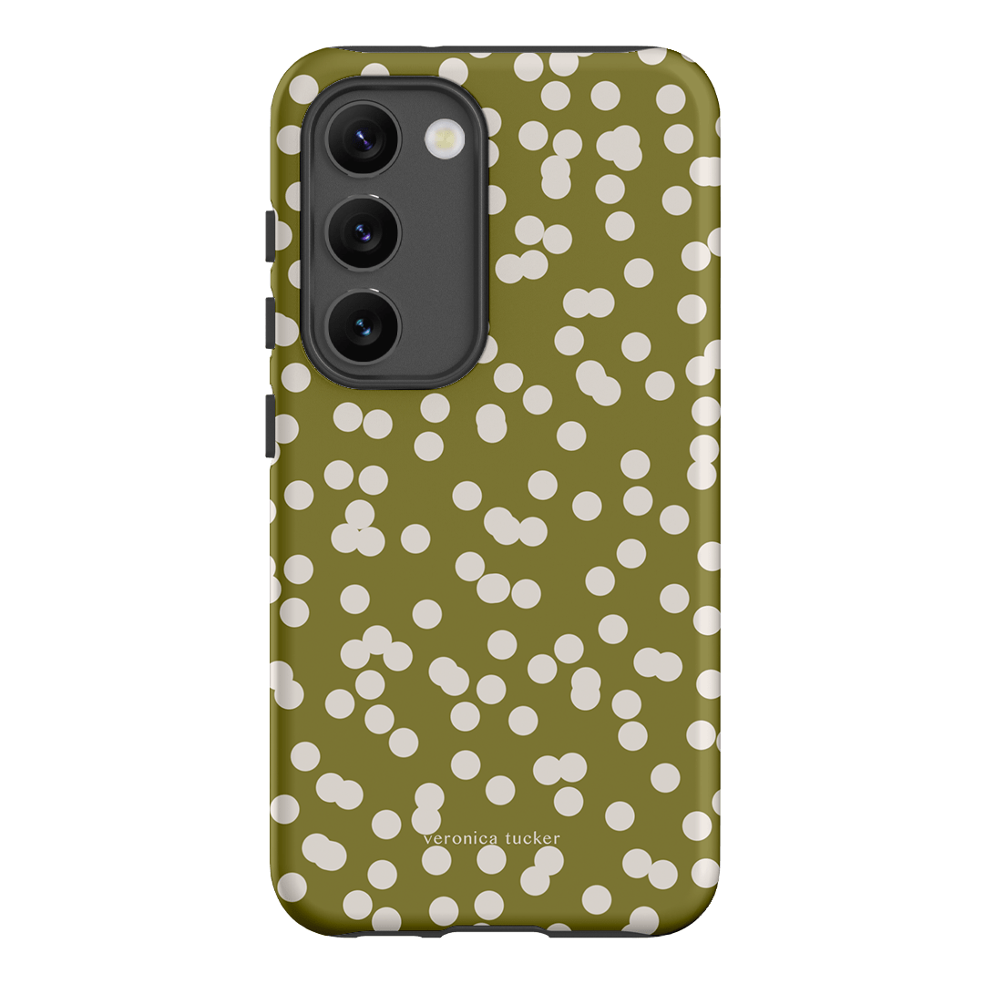 Mini Confetti Chartreuse Printed Phone Cases Samsung Galaxy S23 / Armoured by Veronica Tucker - The Dairy