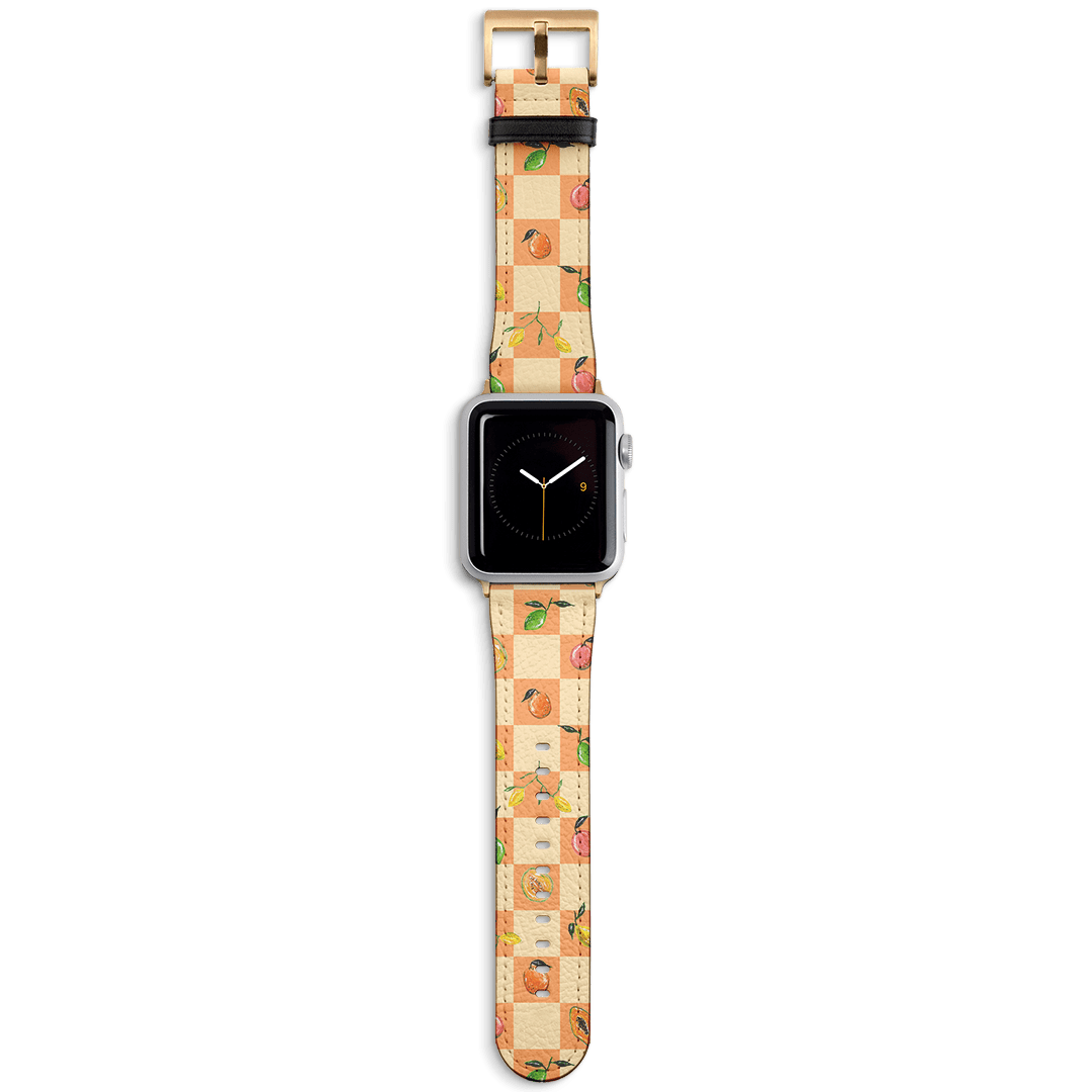 Fruit Picnic Apple Watch Band Watch Strap 38/40 MM Gold by BG. Studio - The Dairy