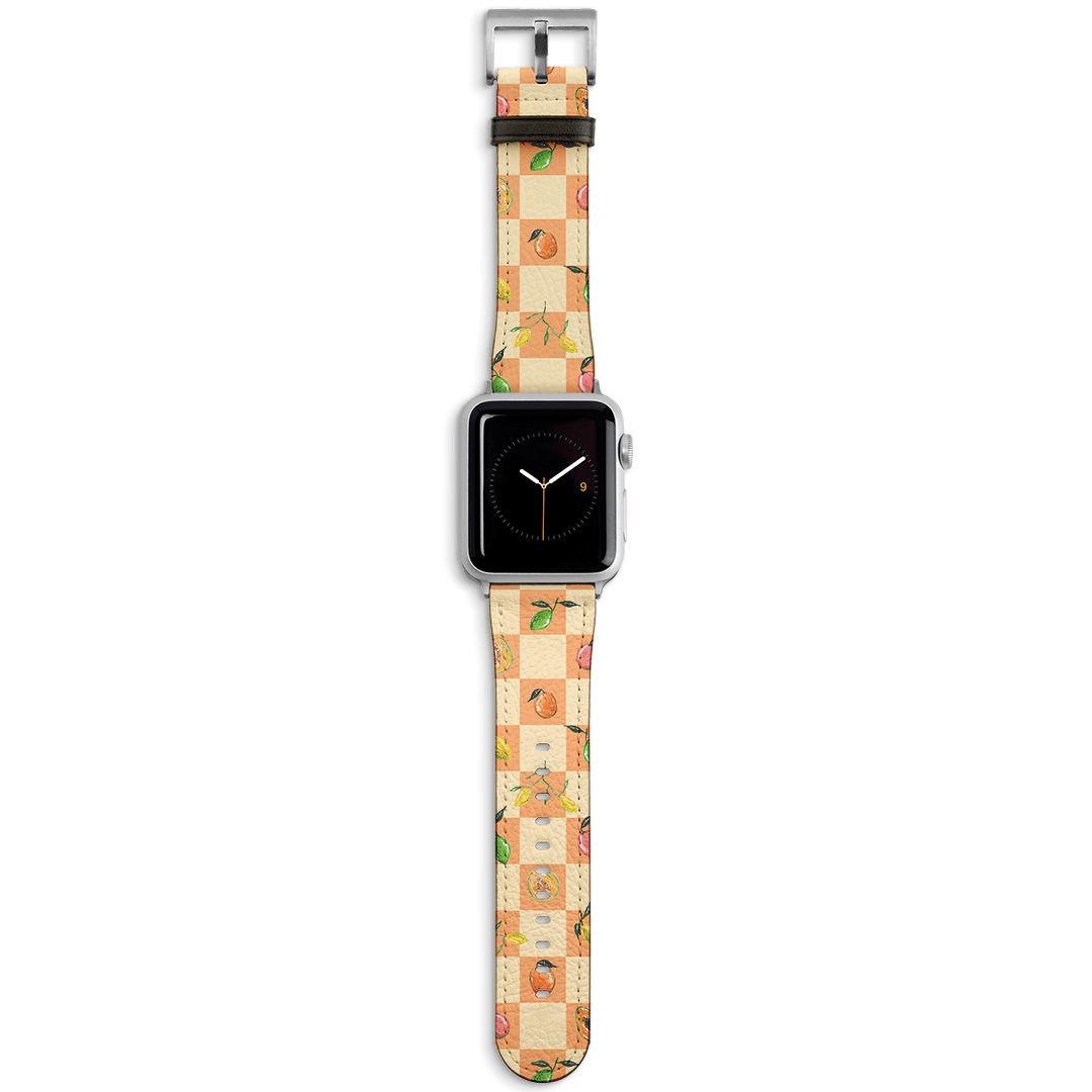 Fruit Picnic Apple Watch Band Watch Strap 38/40 MM Silver by BG. Studio - The Dairy