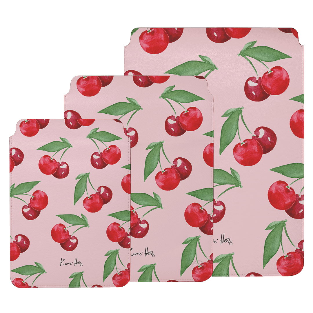 Cherry Rose Laptop & iPad Sleeve Laptop & Tablet Sleeve by Kerrie Hess - The Dairy