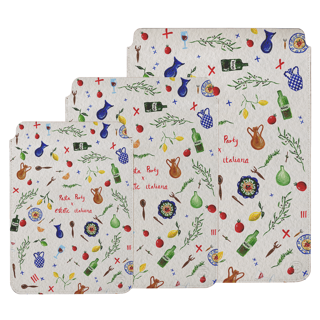 Pasta Party Laptop & iPad Sleeve Laptop & Tablet Sleeve by BG. Studio - The Dairy